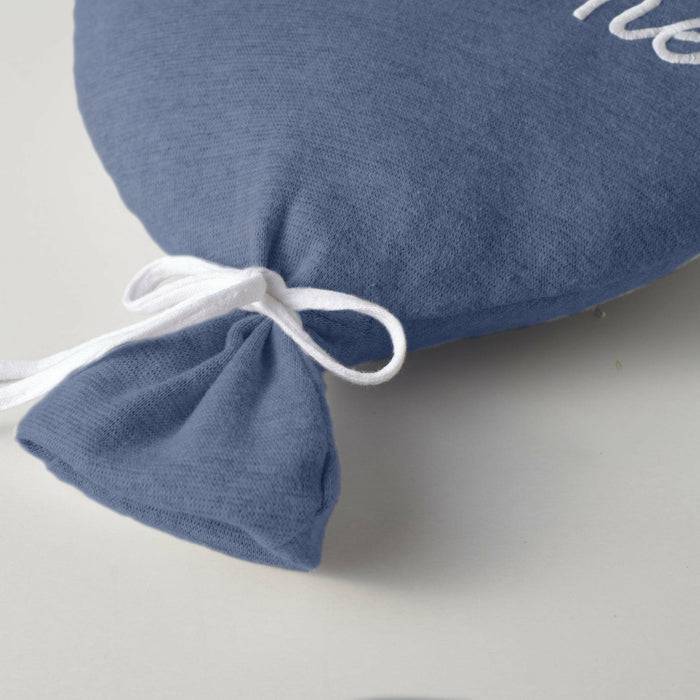 Nordic Coast Company Ballon-Kissen "Welcome Little One" Blau Im Verkauf
