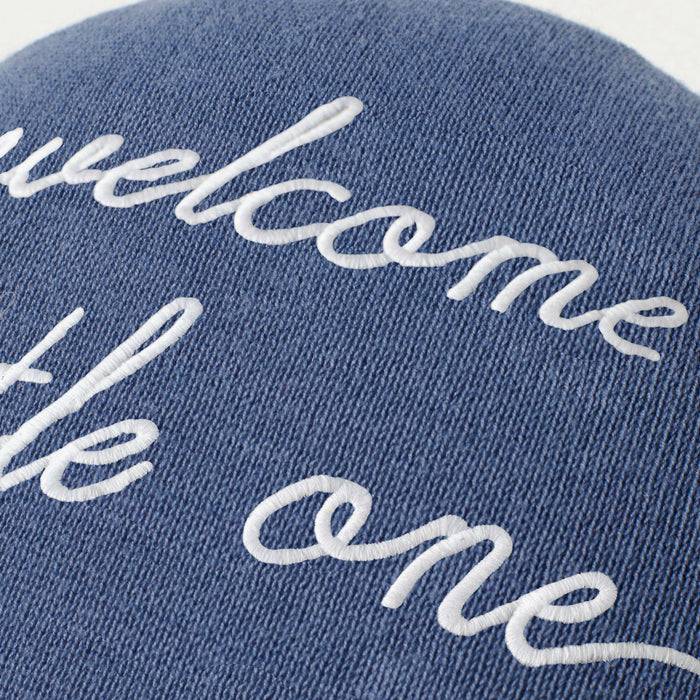 Nordic Coast Company Ballon-Kissen "Welcome Little One" Blau Im Verkauf