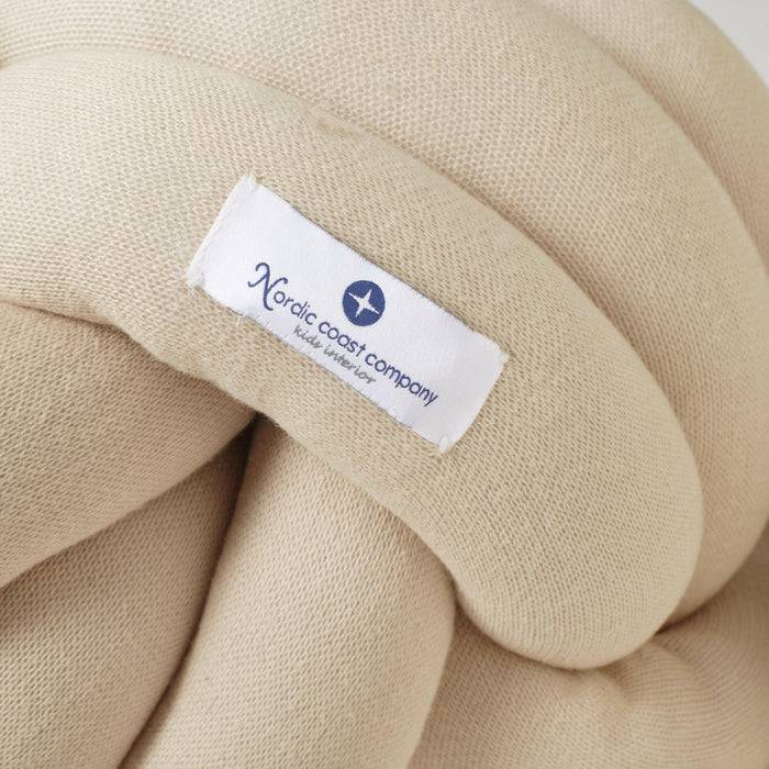Nordic Coast Company Knotenkissen Strick Beige Rabatte dieses Monats