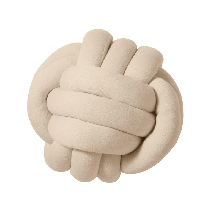 Nordic Coast Company Knotenkissen Strick Beige Rabatte dieses Monats