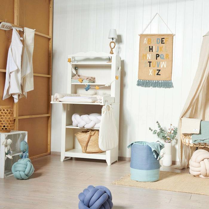 Nordic Coast Company Knotenkissen Jersey Blau Meist gekauft