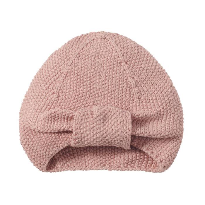Nordic Coast Company Baby Mütze Turban Set Altrosa + Natur Sonderangebot