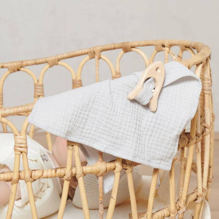Nordic Coast Company Kuscheltuch Musselin Rakete Grau Saisonschlussverkauf