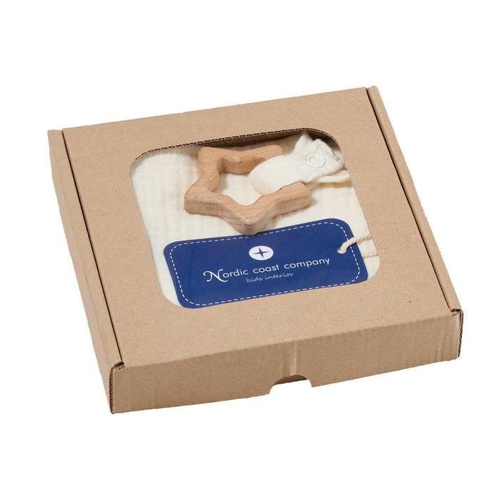 Nordic Coast Company Kuscheltuch Musselin Stern Natur Cyber Monday