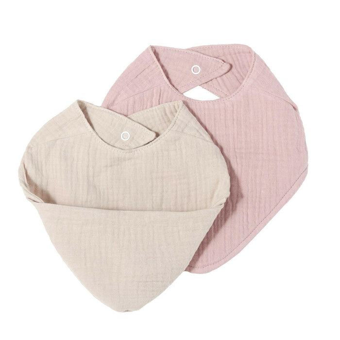 Nordic Coast Company Musselin Lätzchen-Set Altrosa & Beige Top Angebot
