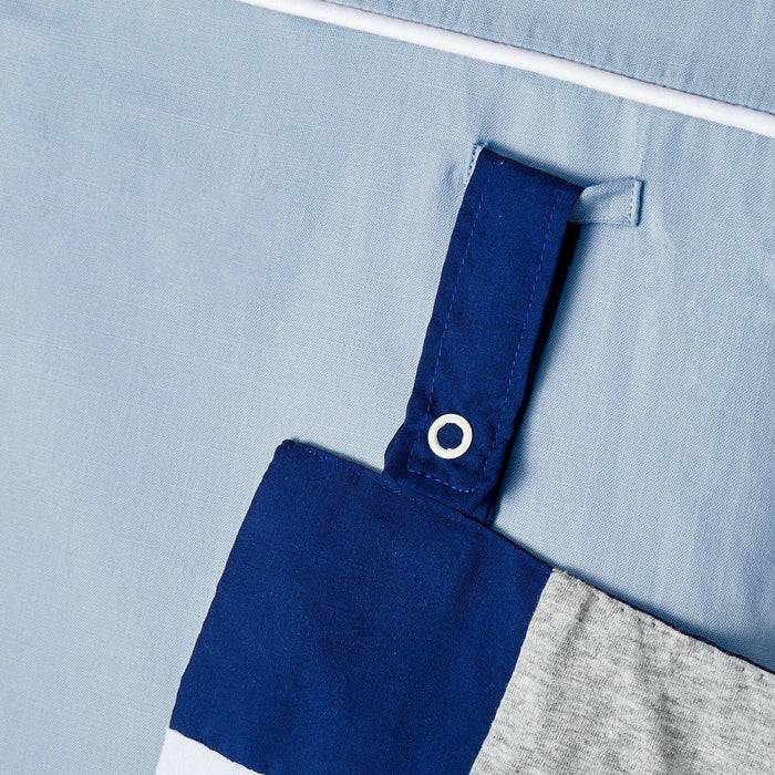Nordic Coast Company Baby Bettnestchen Blau Grau Neueste Stile