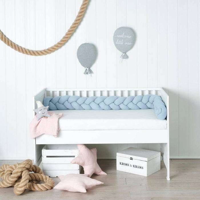 Nordic Coast Company Bettschlange geflochten Hellblau Jersey Schlussverkauf