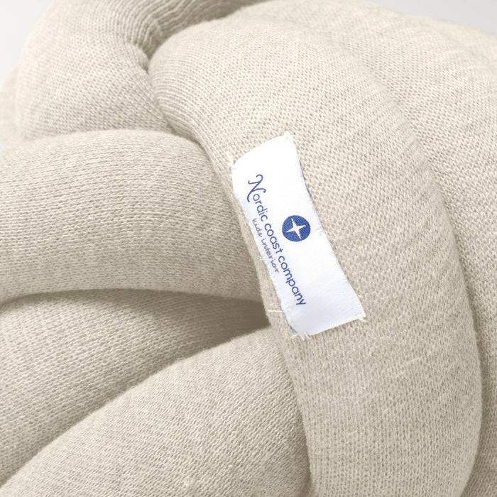 Nordic Coast Company Knotenkissen Strick Natur Flash Sale