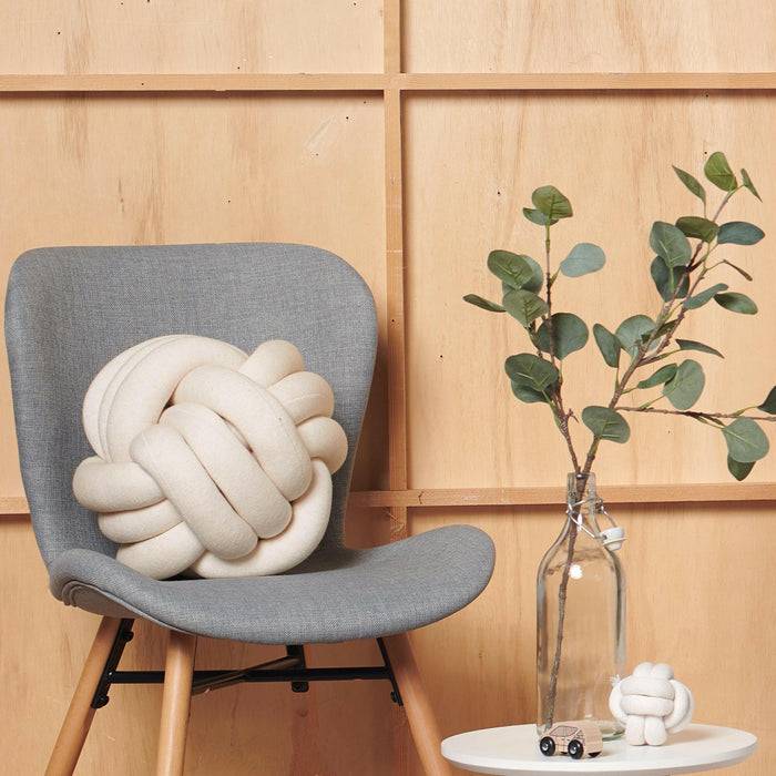 Nordic Coast Company Knotenkissen Strick Natur Flash Sale