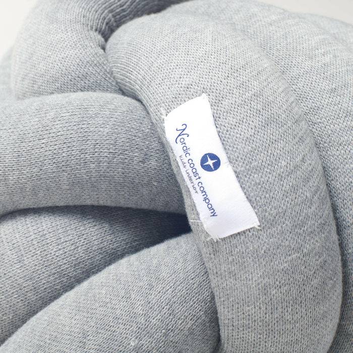 Nordic Coast Company Knotenkissen Strick Hellgrau Cyber Monday