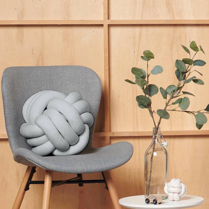Nordic Coast Company Knotenkissen Strick Hellgrau Cyber Monday