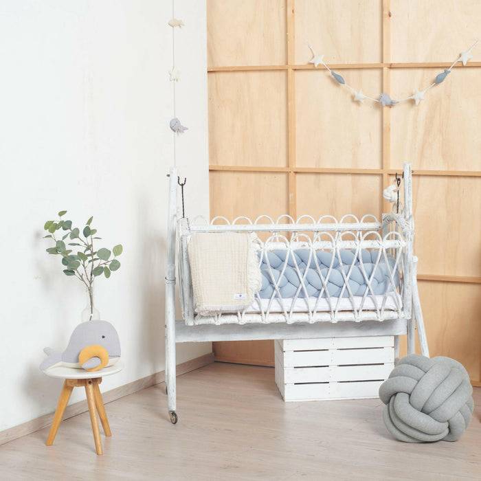 Nordic Coast Company Knotenkissen Strick Hellgrau Cyber Monday