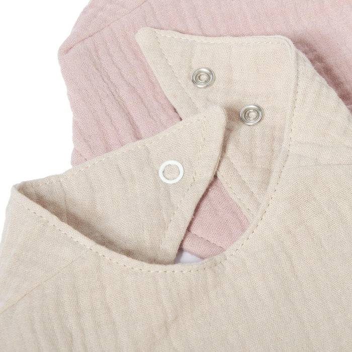 Nordic Coast Company Musselin Lätzchen-Set Altrosa & Beige Kauf eins, bekomm eins gratis