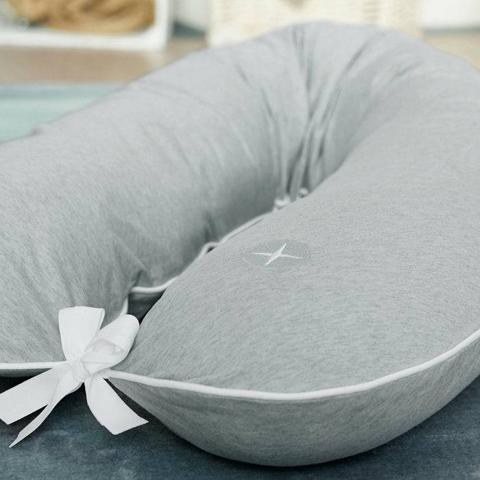 Nordic Coast Company Stillkissen Bezug 180 cm Grau Im Verkauf