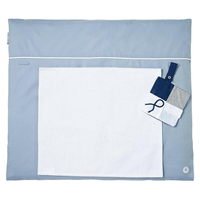 Nordic Coast Company Wickelauflage Blau Grau Hotsell