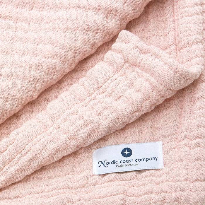 Nordic Coast Company Musselin Decke Rosa Blitzverkäufe