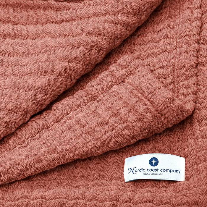 Nordic Coast Company Musselin Decke Kupfer Rot Limitierter Zeitrabatt