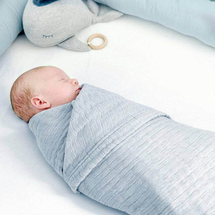 Nordic Coast Company Musselin Decke Blau Fabrik Onlineshop