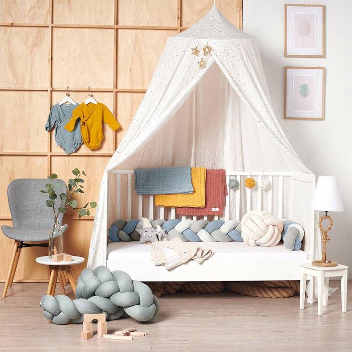 Nordic Coast Company Bettschlange geflochten Trio Hellblau Günstig kaufen