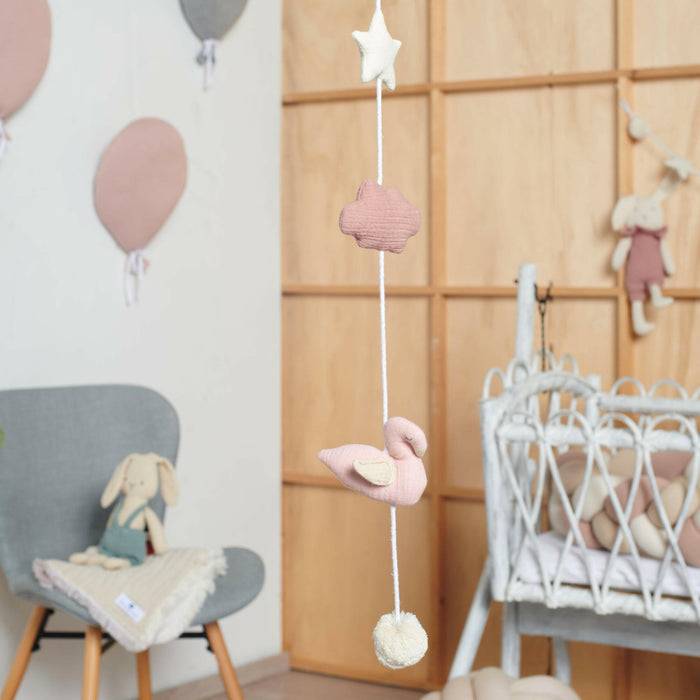 Nordic Coast Company Wandgirlande Musselin Schwan Small Neueste Mode