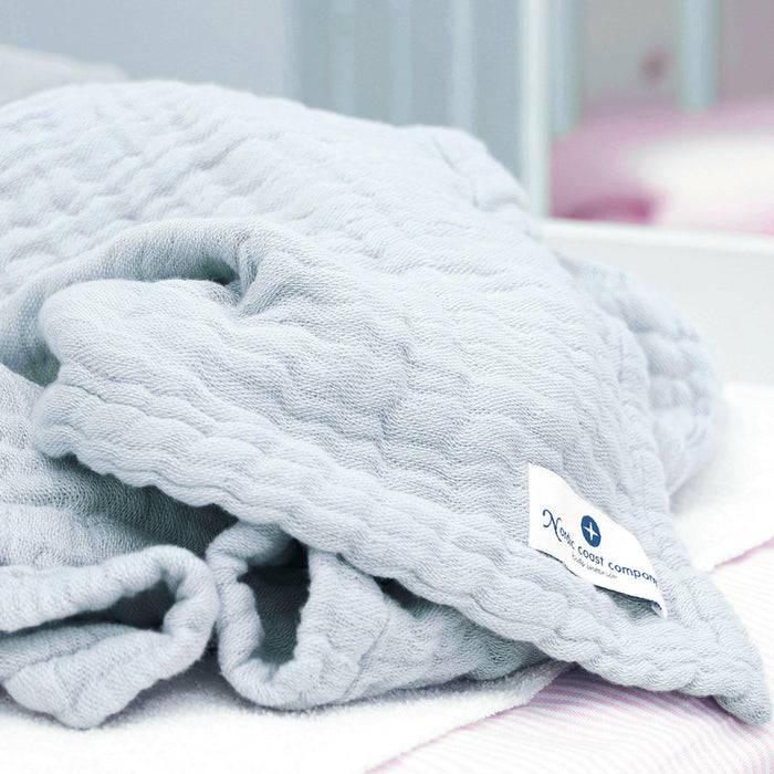 Nordic Coast Company Musselin Decke Blau Large Kauf eins, bekomm eins gratis