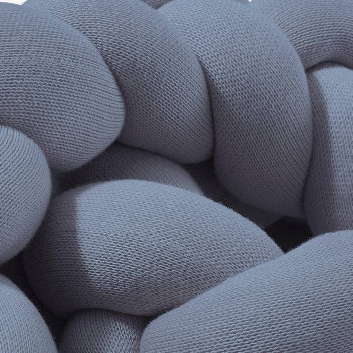 Nordic Coast Company Bettschlange geflochten Blau Strick 180cm Nur noch ein Tag übrig