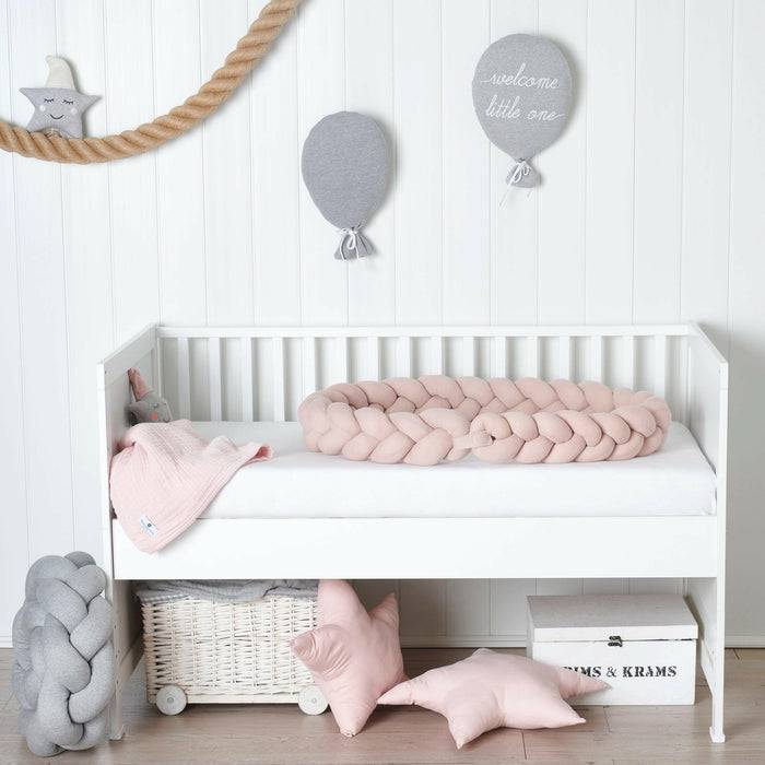 Nordic Coast Company Bettschlange geflochten Rosa Strick schmal 50% Rabatt mit kostenlosem Versand