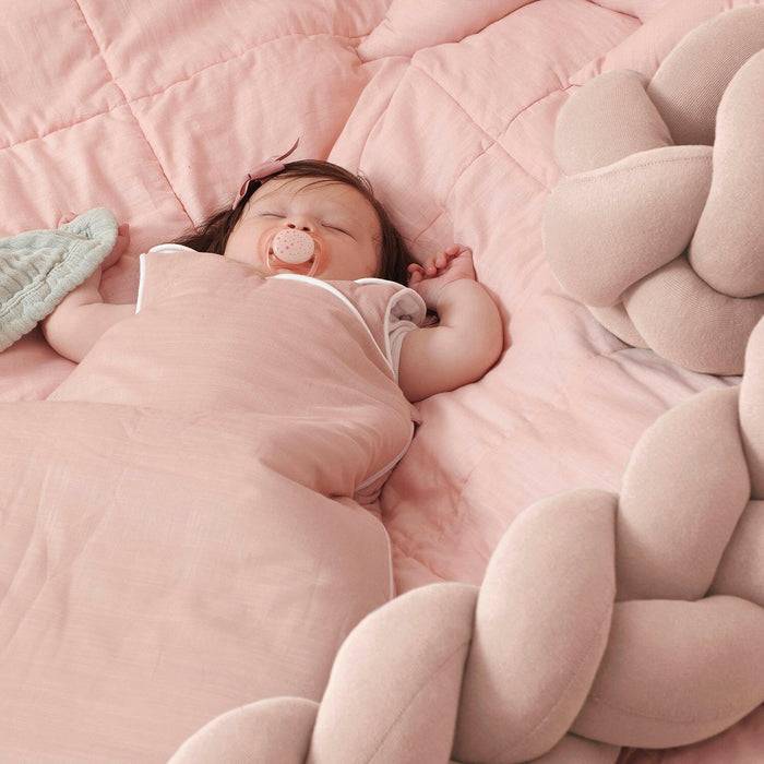 Nordic Coast Company Bettschlange geflochten Rosa Strick schmal 50% Rabatt mit kostenlosem Versand
