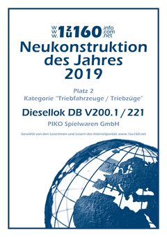 Piko N Diesellokomotive BR 221 DB IV Artikelnummer: 40500 Vatertagsangebot