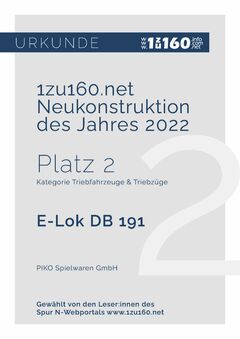 Piko N Sound-E-Lok BR 191 DB IV, inkl. PIKO Sound-Decoder Artikelnummer: 40541 Meist gekauft