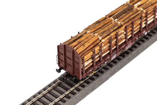 Piko Stammholztransportwagen Roos-t642 mit Holzladung RSBG VI Artikelnummer: 24610 Saisonschlussverkauf