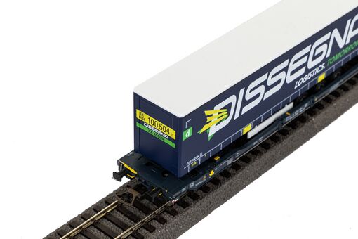 Piko Taschenwagen T3000e Cemat mit 2 "Dissegna" Trailern SBB VI Artikelnummer: 24600 Fabrikverkauf