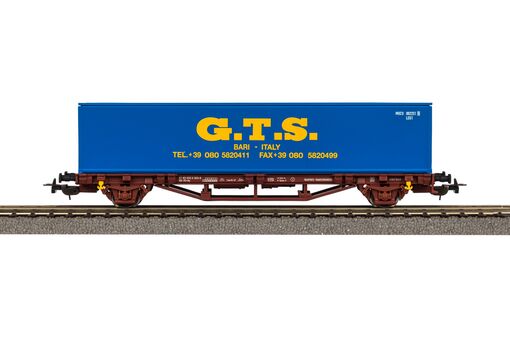 Piko Containertragwagen GTS FS V 1x40' Container Artikelnummer: 27700 50% Rabatt mit kostenlosem Versand