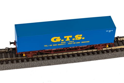 Piko Containertragwagen GTS FS V 1x40' Container Artikelnummer: 27700 50% Rabatt mit kostenlosem Versand