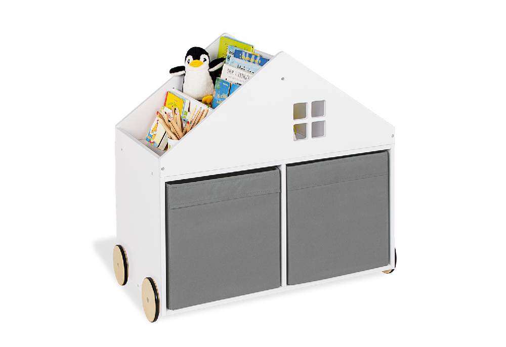 Pinolino Kinderbücherregal mit Rollen 'Hus', weiß Jubiläumsangebot