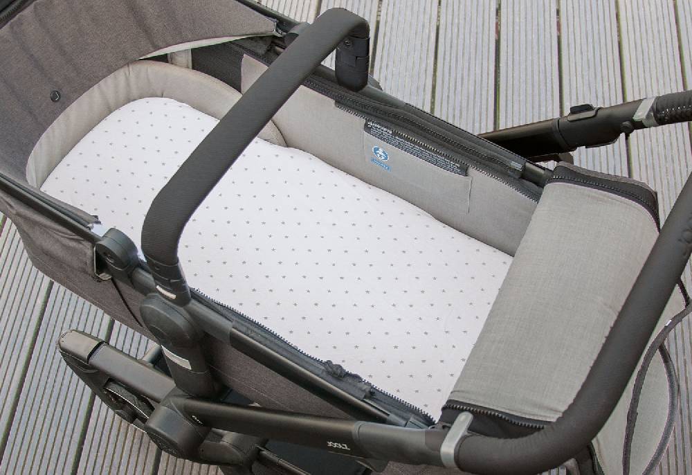 Pinolino Jersey-Spannbetttücher für Wiegen, Anstellbettchen und Kinderwagen im Doppelpack, weiß Neueste Stile