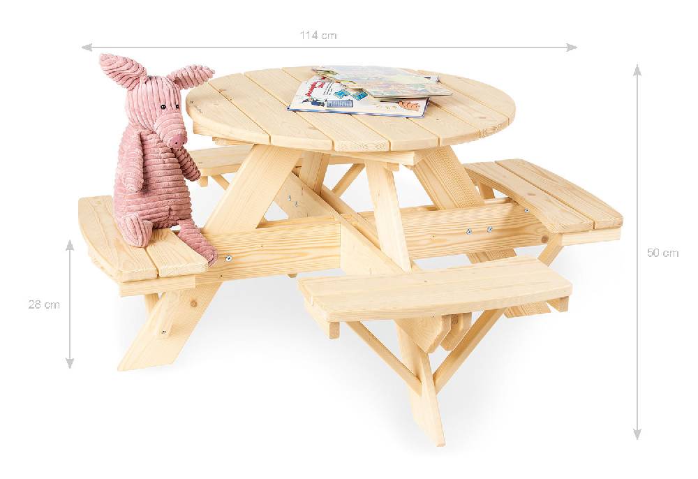 Pinolino Kindersitzgarnitur 'Nicki für 4 rund', natur Online Shopping