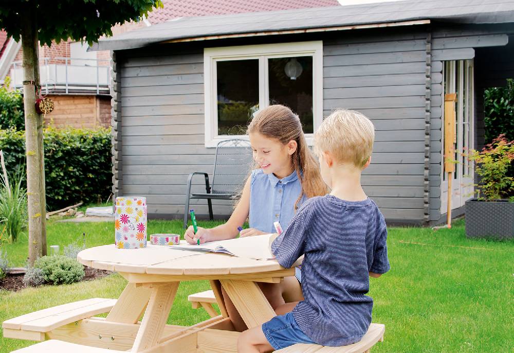 Pinolino Kindersitzgarnitur 'Nicki für 4 rund', natur Online Shopping