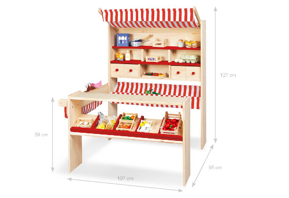 Pinolino Marktstand 'Lucy', rot Günstig kaufen