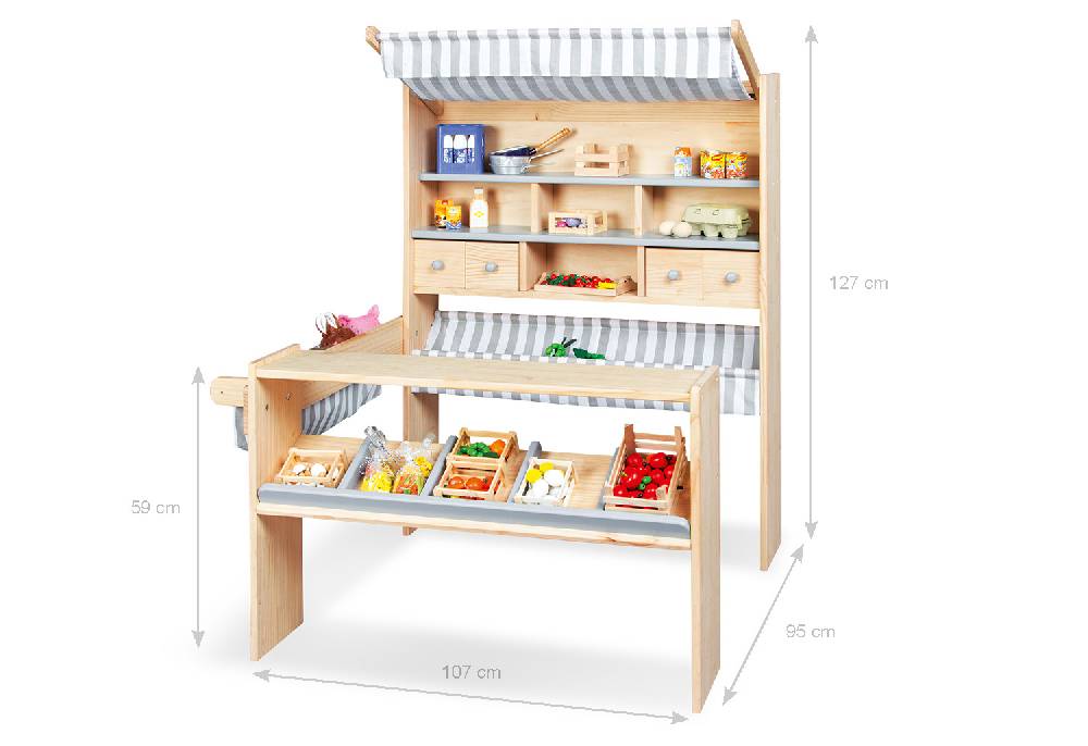 Pinolino Marktstand 'Lucy', grau Begrenztes Angebot