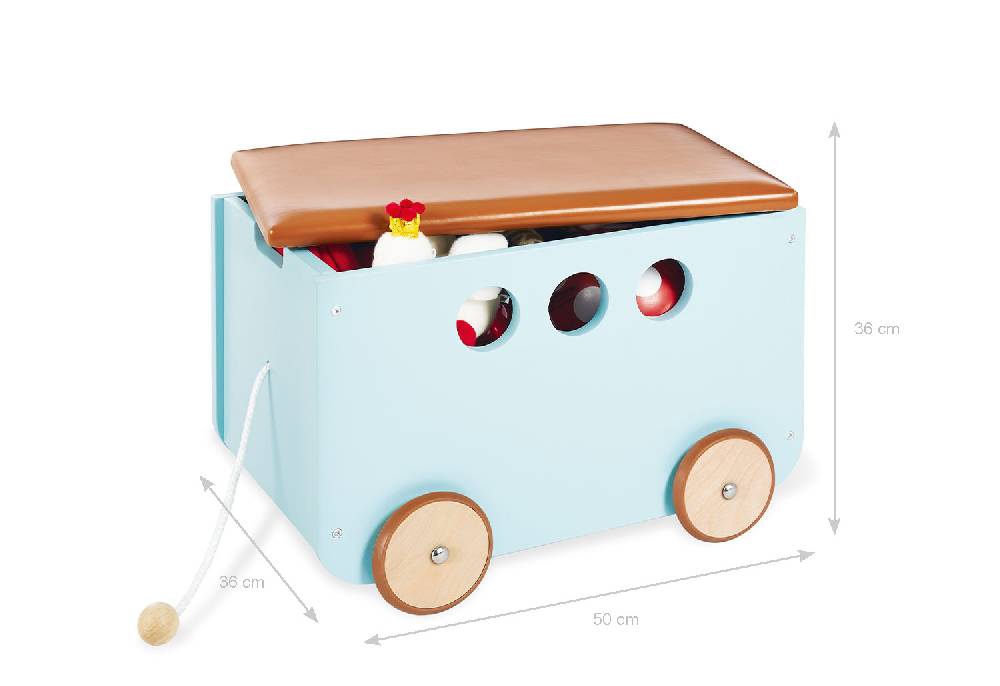 Pinolino Spielzeugkiste mit Rollen 'Jim', mint Top Angebot