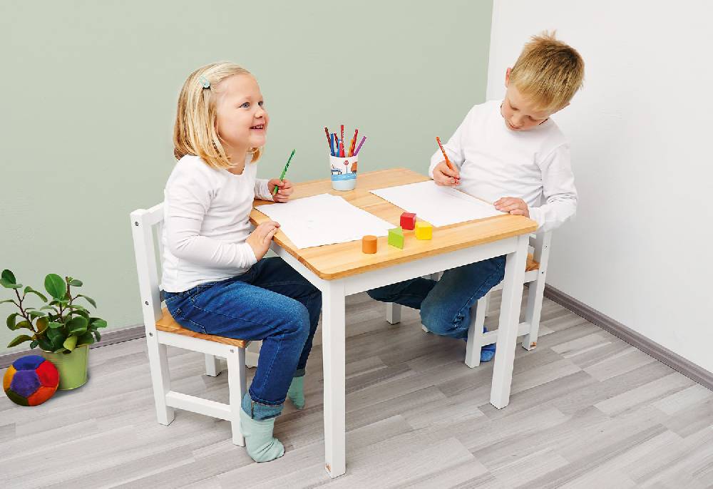 Pinolino Kindertisch 'Fenna', weiß/natur Tägliche Deals