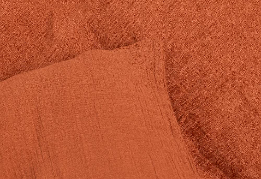 Pinolino Musselin-Bettwäsche für Kinderbetten, rot, 2-tlg. - Auslaufartikel Wochenangebot