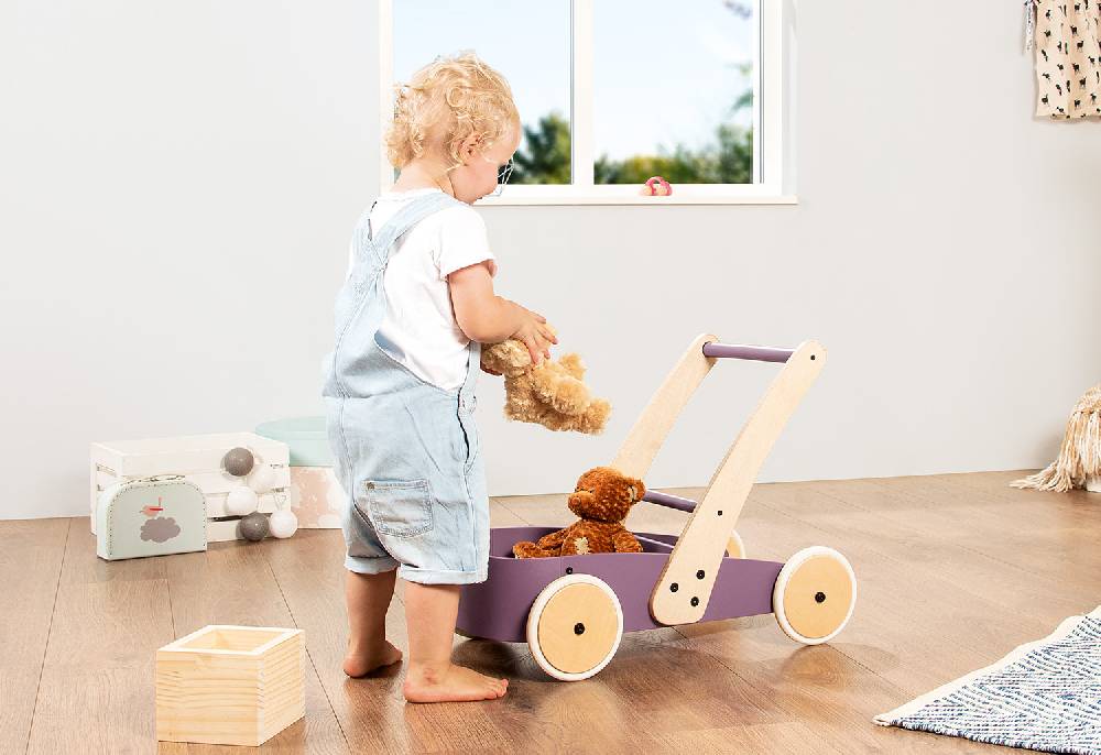 Pinolino Lauflernwagen 'Fiete', brombeer - Schnäppchenartikel Black Friday Preise
