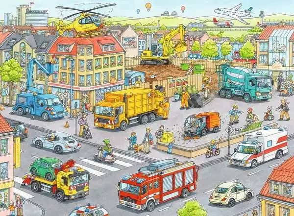 Ravensberger Matratzen Kinderpuzzle ab 6 Jahren - Fahrzeuge in der Stadt - 100 Teile Cyber Monday