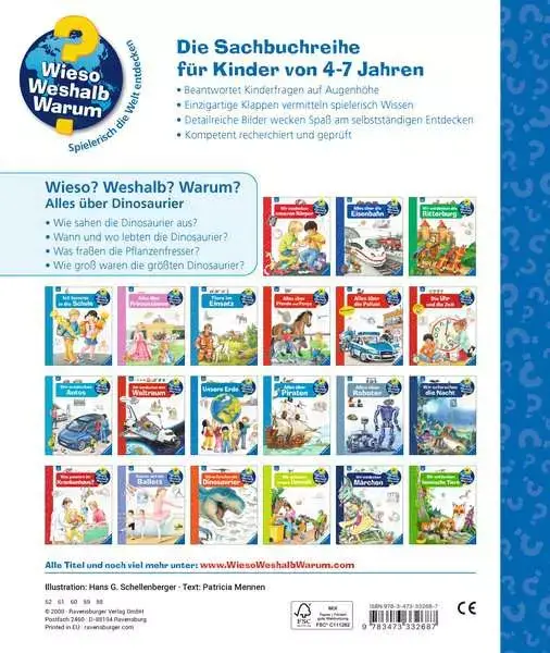 Ravensberger Matratzen Ravensburger Wieso? Weshalb? Warum?, Band 12: Alles über Dinosaurier Blitzangebot
