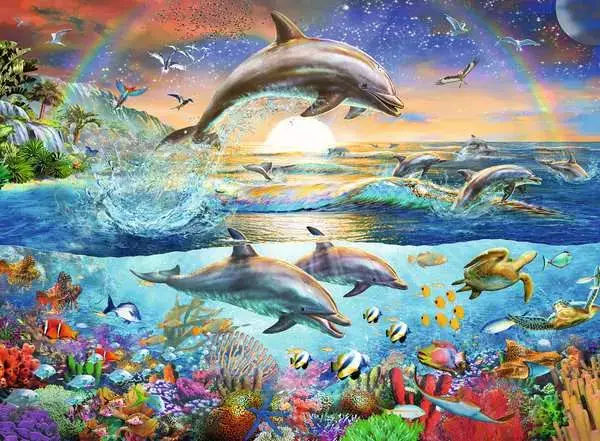 Ravensberger Matratzen Kinderpuzzle ab 9 Jahren - Delfinparadies - 300 Teile Große Rabatte