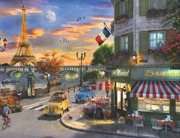 Ravensberger Matratzen Puzzle 2000 Teile - Romantische Abendstunde in Paris Tägliche Deals