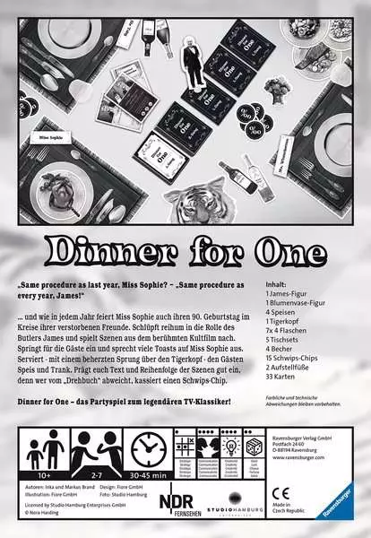 Ravensberger Matratzen Der 90. Geburtstag oder Dinner for One - Spiel ab 10 Jahren Schlussverkauf