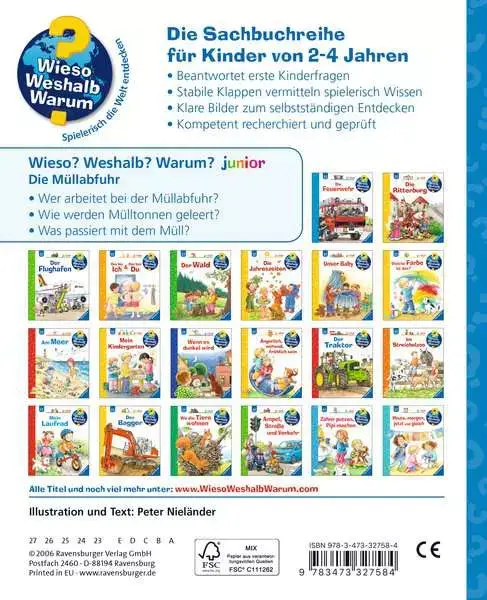 Ravensberger Matratzen Ravensburger Wieso? Weshalb? Warum? junior, Band 16: Die Müllabfuhr Meist gekauft